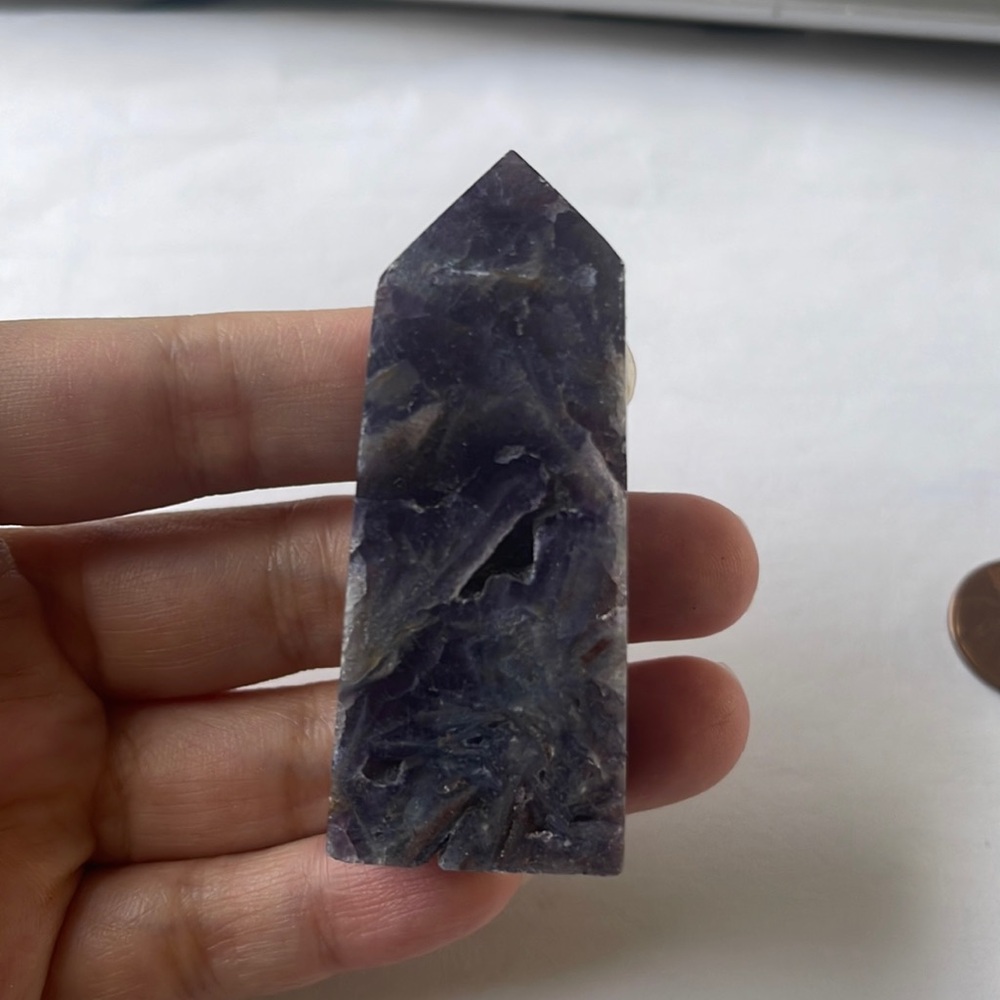 Druzy Opalized fluorite crystal tower